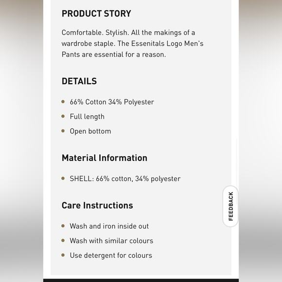 NWT Puma Sweatpants Mens Regular Fit Gray Pockets Drawstring Waist Size 2XL - Picture 4 of 6